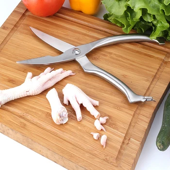 

25cm(9.8'') Stainless Steel Kitchen Heavy Duty Poultry Chicken Bone Scissor Cutter Cook Tool Gadget Shear Fish Duck Cut
