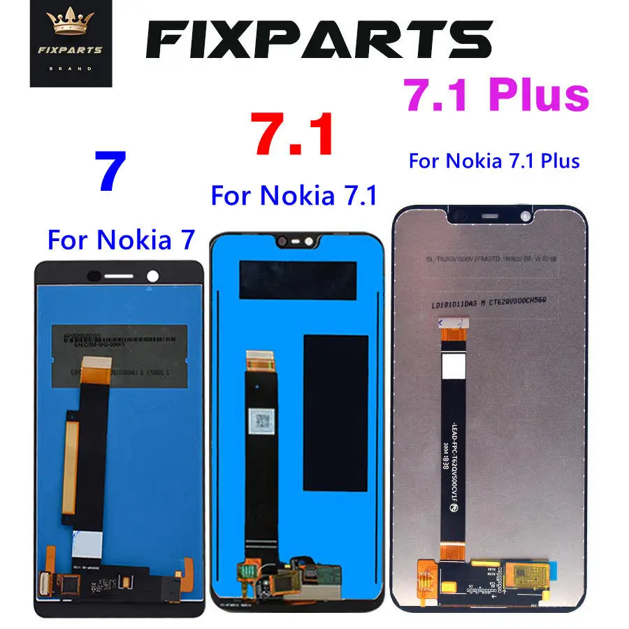 

100% Tested 7.1 LCD For 5.2" Nokia N7 LCD Display with Touch Screen Digitizer Assembly Replace For Nokia 7.1 LCD X7 7.1 Plus 8.1