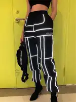 2019 Summer Dropshipping 3M reflective personality fashion hip hop harem pants trousers male Tactical Pants Cargo Pants