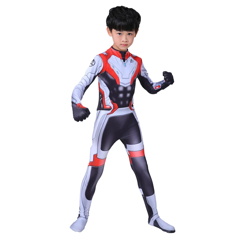 Kids cosplay Avengers Endgame Quantum costume suit Adult Avengers Halloween costume for kids bodysuit Superhero zentai Jumpsuits