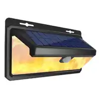 158 Led 3 Modes Sensor Solar Light Garden Outdoor LED Flame Lamp Security Waterproof Door Solar Wide Angle Lighting Wall Lights
