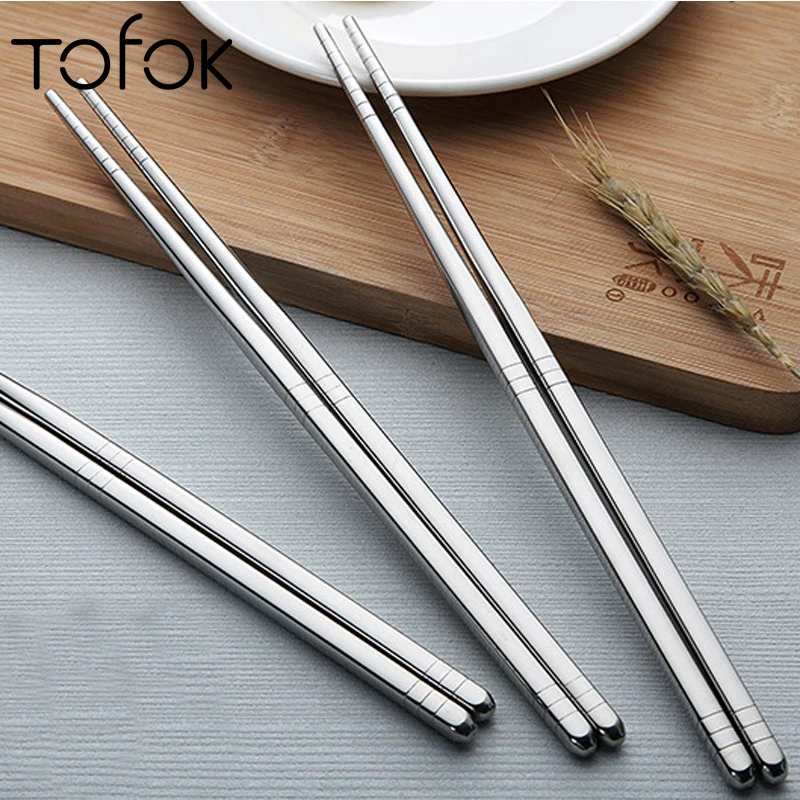 

Food Sticks Chopsticks For Kitchen Tableware Iron Hashi Stainless Steel Metal Chinese Reusable