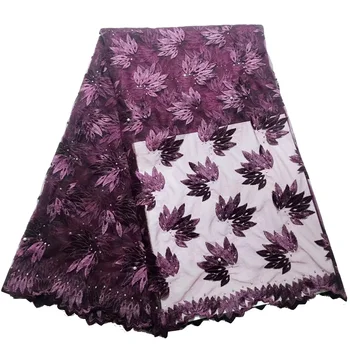 

Purple Fabric Lace for Dress High Quality African Tulle Lace Fabric Peach Gray Gold Nigerian Wedding Dress Lace Fabrics