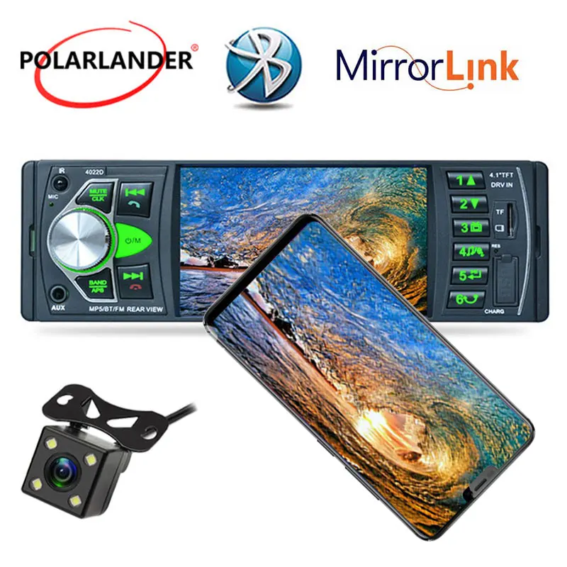 4.1 Inch Car Radio MP5 Player DVR/Camera Input Mirror Link For Android Phone Full HD Screen Bluetooth Automagnitol FM/USB/SD/TF