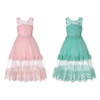 

Baby Girl embroidery Silk Princess Dress for Wedding party Kids Dresses for Toddler Girl Children Fashion Christmas Clothing