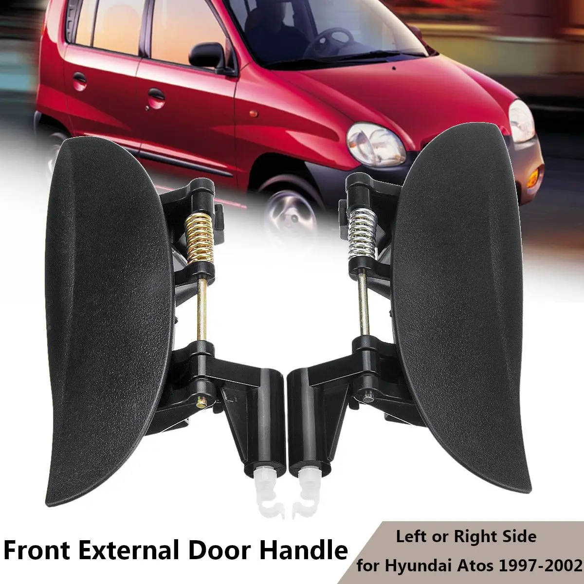 for MERCEDES VITO 2x EXTERIOR DOOR HANDLE LOCK SET FRONT LEFT RIGHT REAR 1 KEY