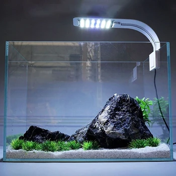 

2019 New Super Slim LED Aquarium Light Plants Grow Lighting Waterproof Clip on Lamp Aquarium Accessories Decoration