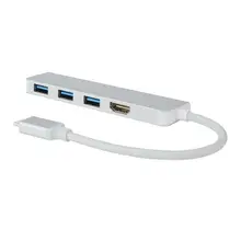 Type-C концентратор 4K HDMI с 3 портами USB 3,0 4 в 1 алюминиевый USB-C type C концентратор комбинированный совместимый для MacBook Pro ноутбук планшетный ПК