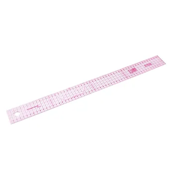 

Hot sale-Sewing tailor 54 cm shared double side metric straight ruler transparent pink