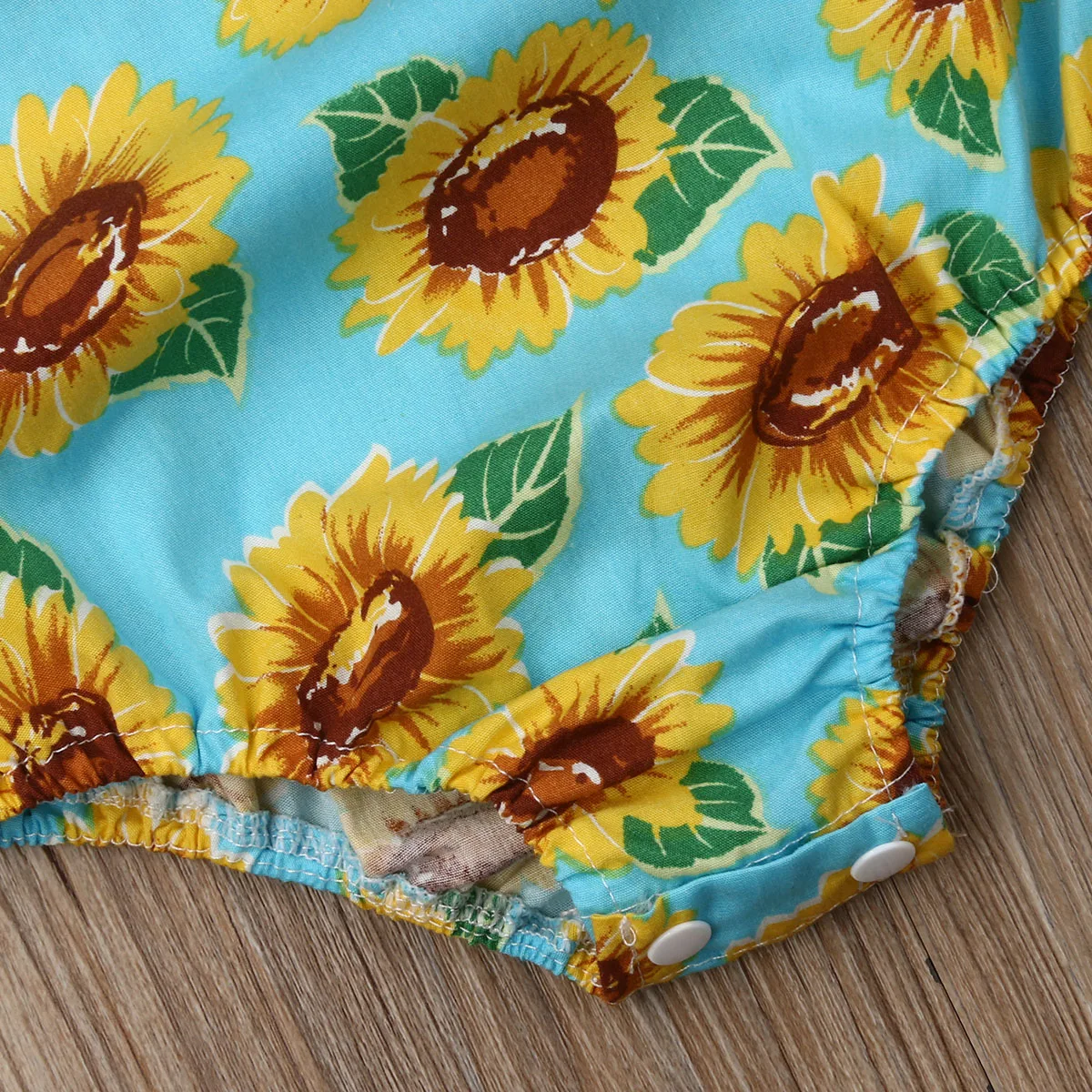 3 اللون الوليد ملابس بناتي الرضّع عباد الشمس رومبير بيتر بان طوق بذلة الزي مجموعة