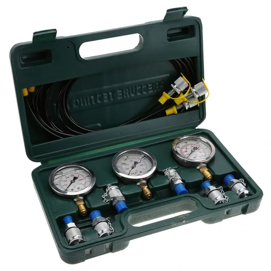 Portable Hydraulic pressure guage Excavator Hydraulic Pressure Test Kit with Testing Point Coupling and Gauge Pressure Gauge