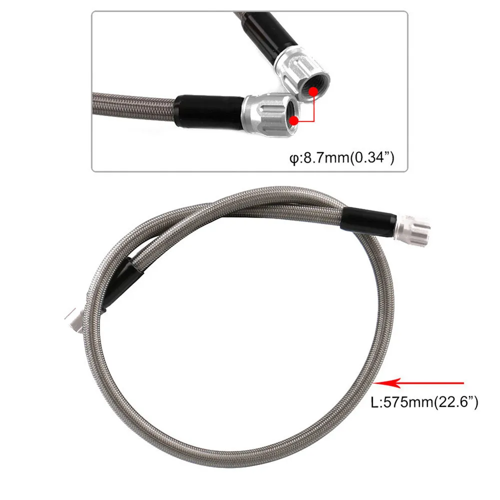 575 мм трубка тормозной трубы мотоцикла плетеная стальная гидравлическая усиленная Тормозная или муфта Масляный шланг линия трубы