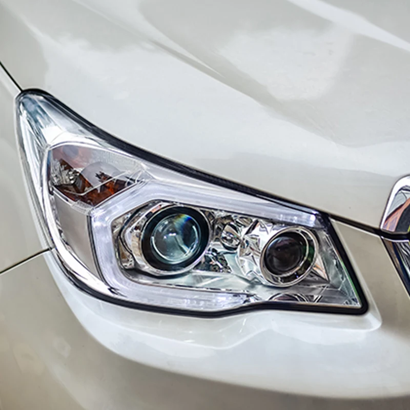 Roadot фары в сборе для Subaru Forester 2013 2016 светодиодный DRL H7 D2H Hid вариант Ангел глаз Bi