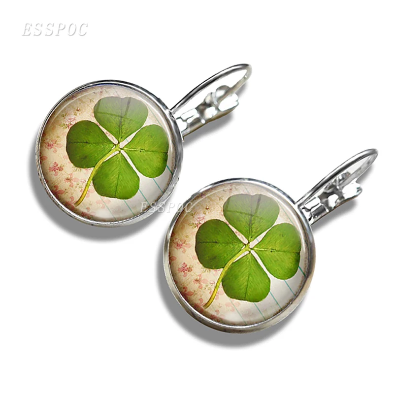 Модные серьги Крючки в виде четырехлистного клевера Shamrock Женские аксессуары для