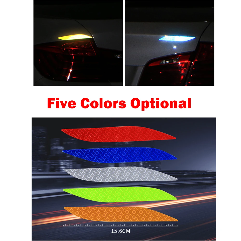 

2PCS Car Wheel Reflective Stickers Motorcycle Bicycle Anti-Collision Warning Safety Sticker Decorative Paster