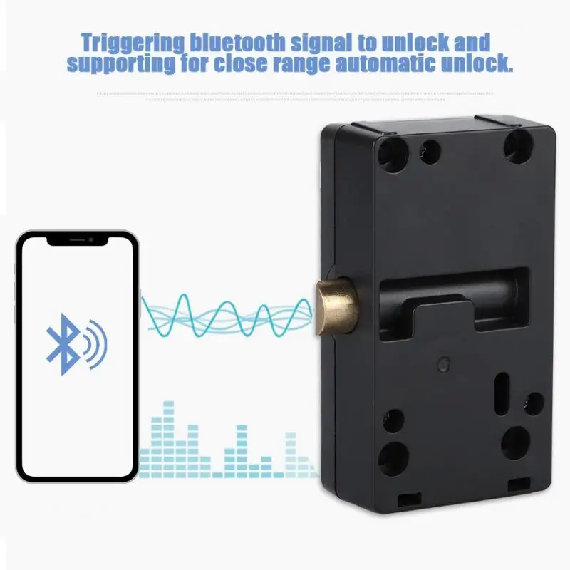 

Smart Bluetooth Cabinet Drawer Lock Unmanned Container Lock No mechanical Key With English Manual