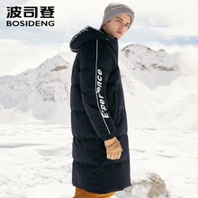 BOSIDENG, новинка, зимний утепленный пуховик для мужчин, пуховик, длинная верхняя одежда, водонепроницаемая, с капюшоном, с буквенным принтом, B80142563DS