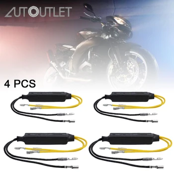 

AUTOUTLET 4pcs Motorcycle LED Load Resistor Flash Blinker Fix Error Resistors Decoder Motorcycle Turn Signal Indicator Resistor