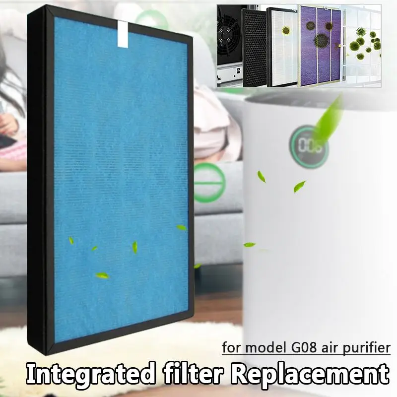 

AUGIENB High Efficiency Composite Replacement Filter HEPA Filter for Model G08 Purifier Filter 5-Stage for PM2.5 Smoke Dust Mold