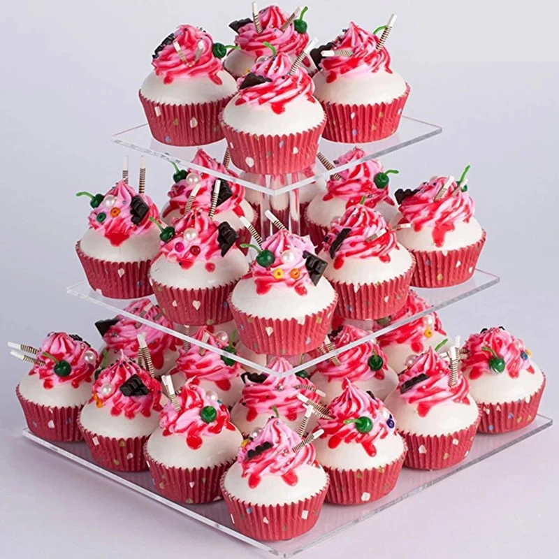 

3 Tier Round Cake Stand Birthday Wedding Party Cupcake Tower Display Events Fun