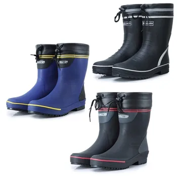 Fishing Waders Waterproof Rubber Boots Short-tube Soft Shoes Non-slip Men Outdoors Rain Water Garden Farm Aqua Reef Shore Wading