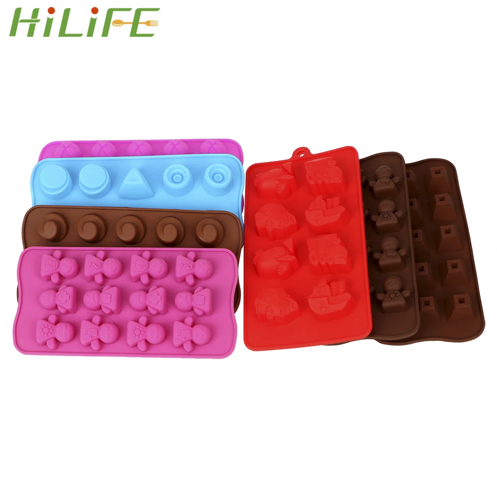 

HILIFE Cookie Cake DIY Decorating Tools Jelly Pudding Ice Cube Mold Fondant Baking Mould 3D Silicone Chocolate Mold Bakeware