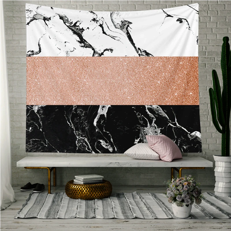 

Loartee Modern Simple Color Tapestry Black White Home Wall Cloth Decoration Curtain Throw