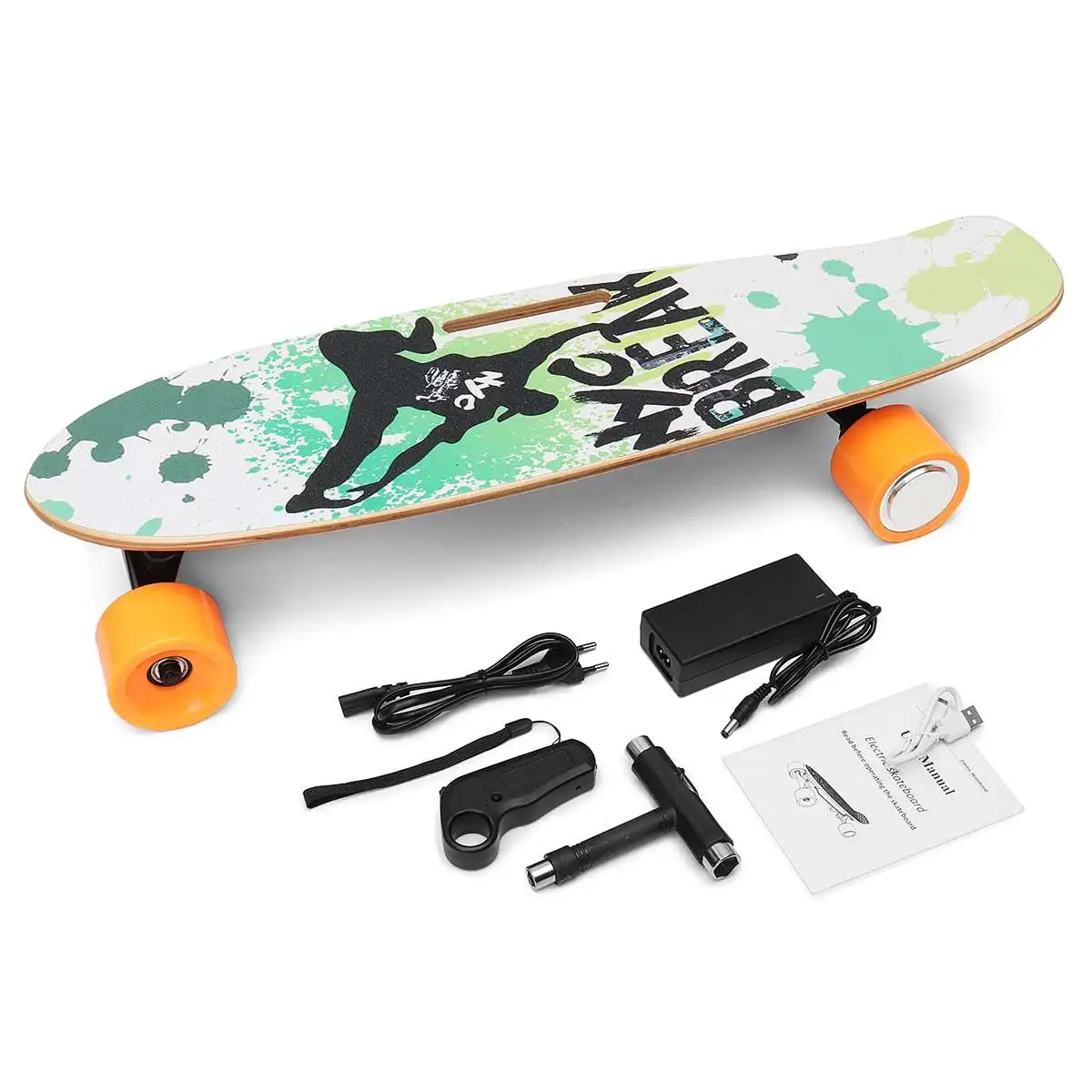 

250W 15km/h Electric Skateboard with Remote Control Adult Scooter Kit Motorized Hub Small Fish Plate Skate Board Four Wheels