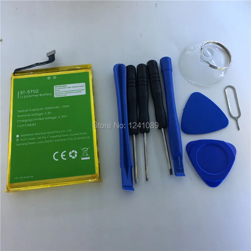 

Mobile phone battery LEAGOO XRover BT-5702 battery 5000mAh Long standby time Gift dismantling tool LEAGOO Mobile Accessories
