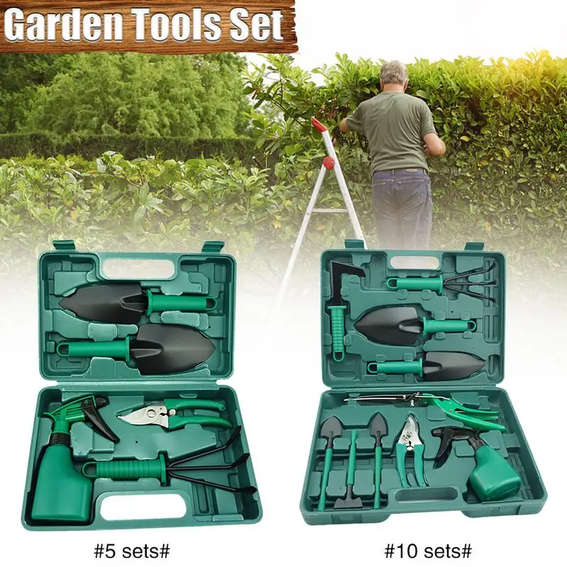 

Multi-function 10/6Pcs Gardening Hand Tools Set Succulent Plants Watering Bottles Miniature Garden Plants bucket shovel tools