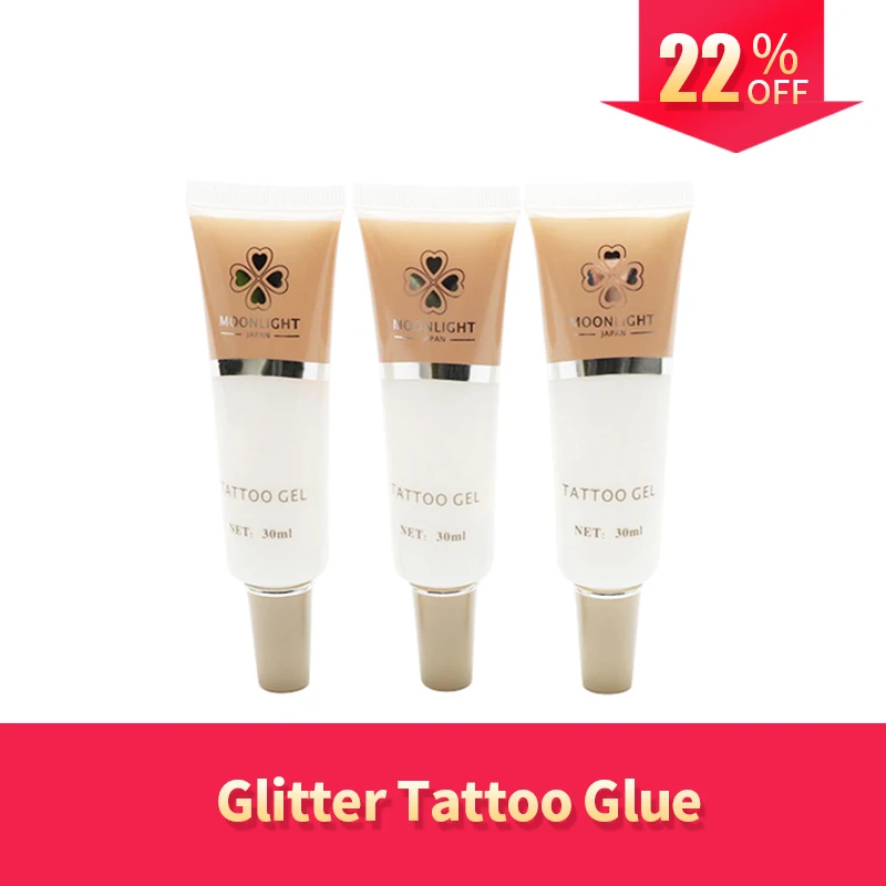 Buy Free shipping 2pcs White color Glitter glue Tattoo