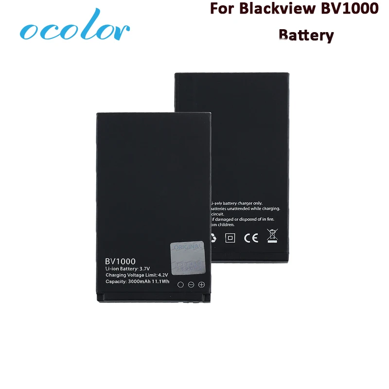 Ocolor для Blackview BV1000 батарея 3000 мАч Высокая емкость долгое время работы в режиме