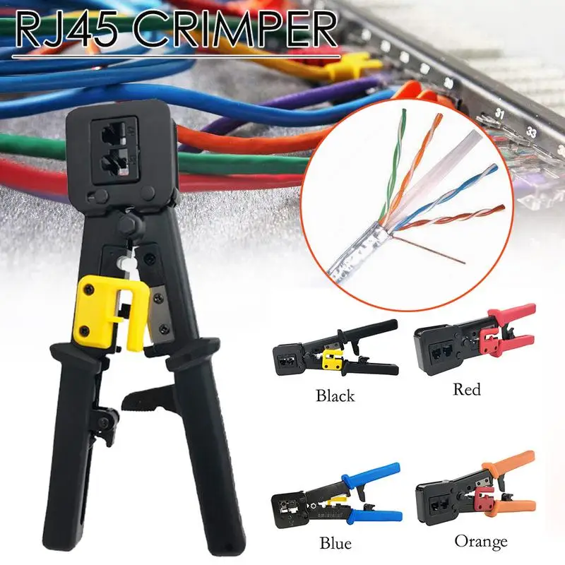 Цена EZ Rj45 щипцы рука сети инструменты Клещи Rj12 Cat5 Cat6 8p8c зачистки кабеля нажав зажим щипцы клип Multi Функция плоскогубцы