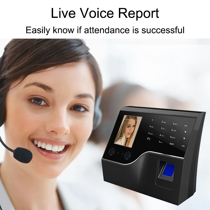 Face Recognition Fingerprint Time Attendance System TCP/IP USB Fingerprint Door Access Control Clock Employee Attendance Machine