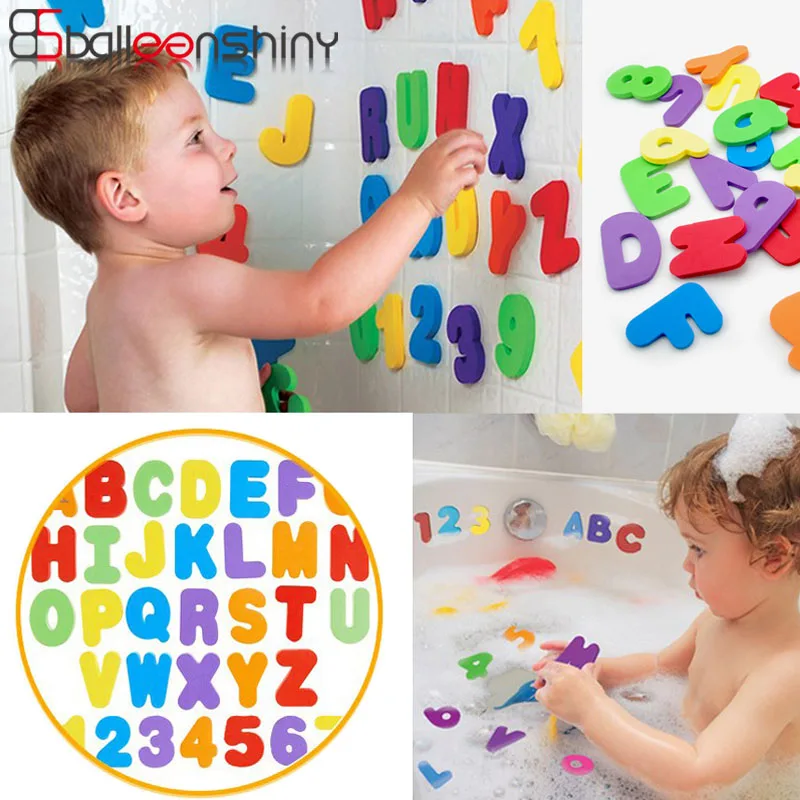 

36pcs/set Alphanumeric Letter Bath Puzzle EVA Kids Baby Bath Toys New Early Educational Kid Bath Funny Suction Up Water Toy