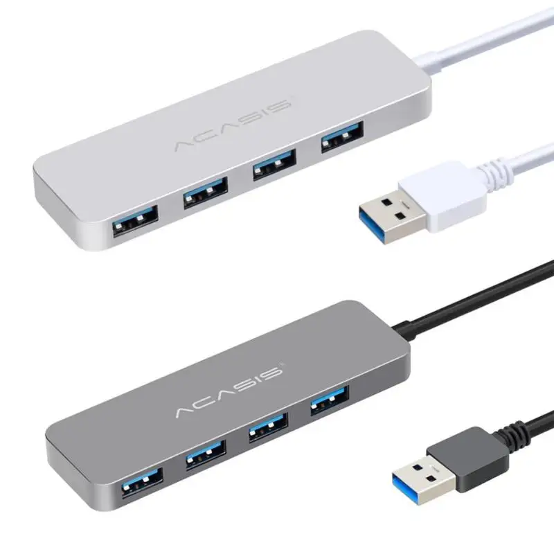 Acasis HS 080 USB Hub Алюминий сплав 4 Порты и разъёмы 3 0 Splitter Адаптер Для iMac MacBook Air usb3.0 ПК