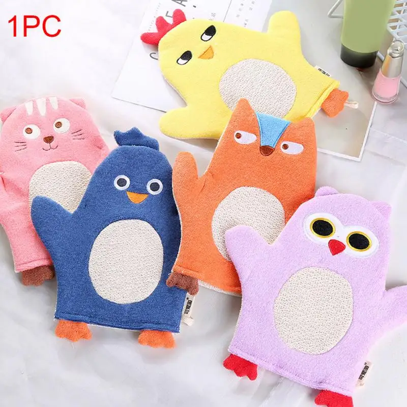 

High Quality Shower Brush Cartoon Infant Cute Rubbing Cotton Bath Sponges Gloves Baby Towel