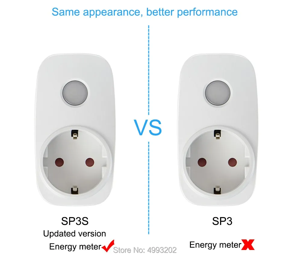 Штепсельная Вилка Broadlink SP3 SP3S с таймером, энергетический монитор, розетка европейского стандарта, управление через приложение для автоматизации умного дома, работа с Alexa Echo Google Home