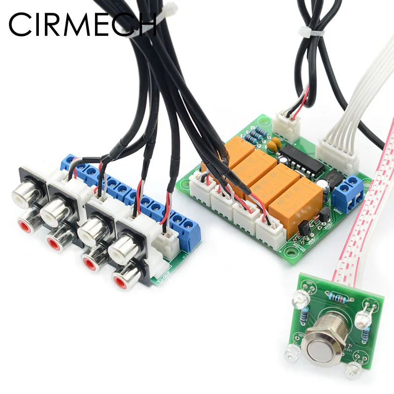 CIRMECH реле 4 полосное Аудио Входное Сигнальное Селекторное переключение RCA плата