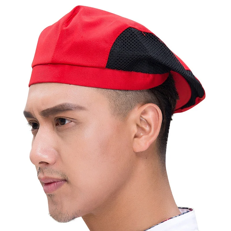 Men Women Chef Hat Beret Kitchen Baker Restaurant Uniform Catering