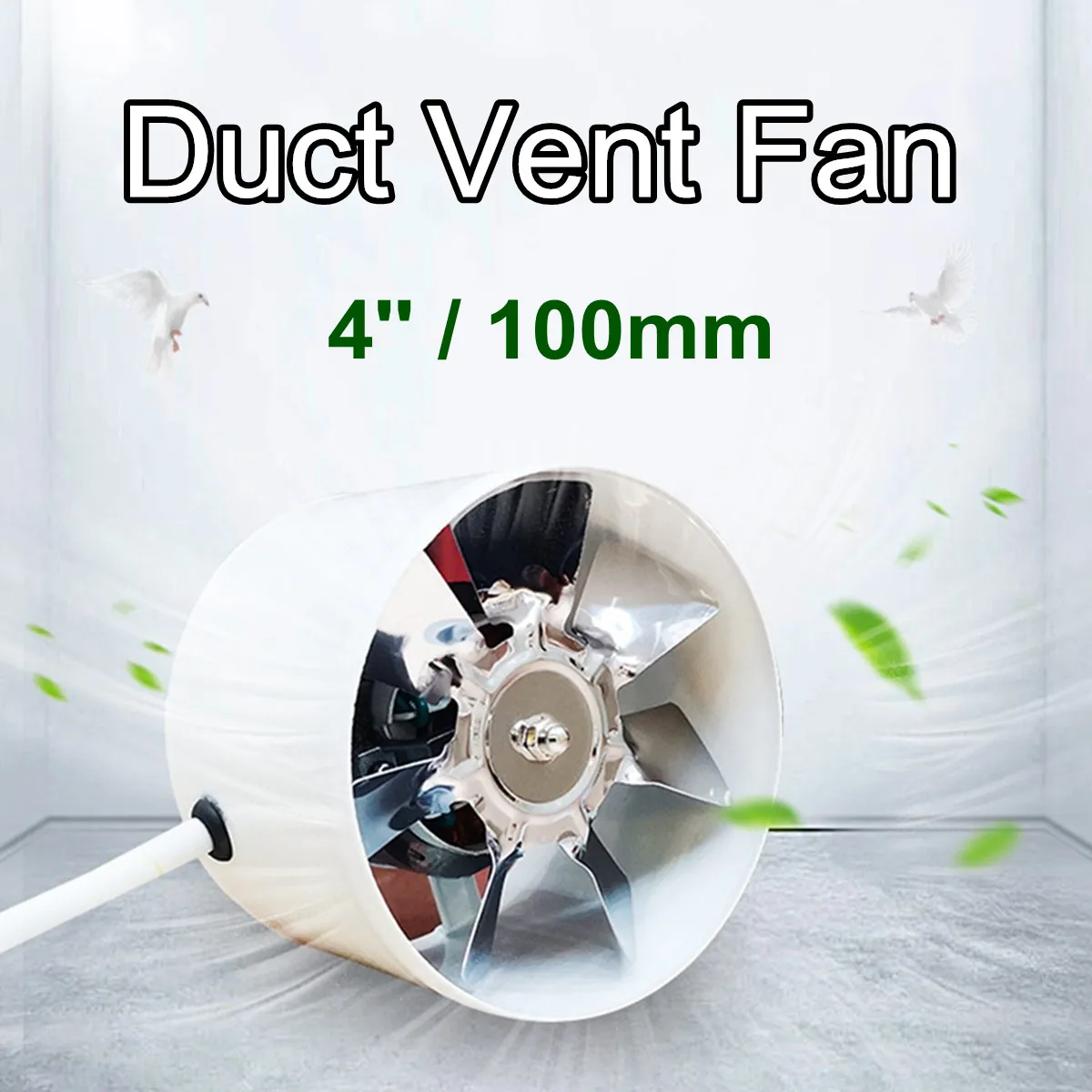 Металлический круглый канальный вентилятор усилитель вытяжной вентилятор вентиляционный вентилятор 4 ''бесшумный для окна стены ванная, туалет, кухня 100 мм