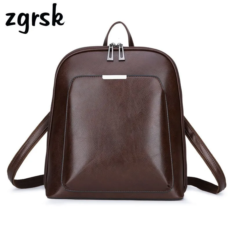 

Vintage Student Backpack Famous Brand Leather Woman Backpacks For Teenage Girls Mochilas Mujer Luxury School Bags Women Rucksack