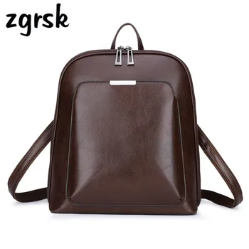 

Vintage Student Backpack Famous Brand Leather Woman Backpacks For Teenage Girls Mochilas Mujer Luxury School Bags Women Rucksack