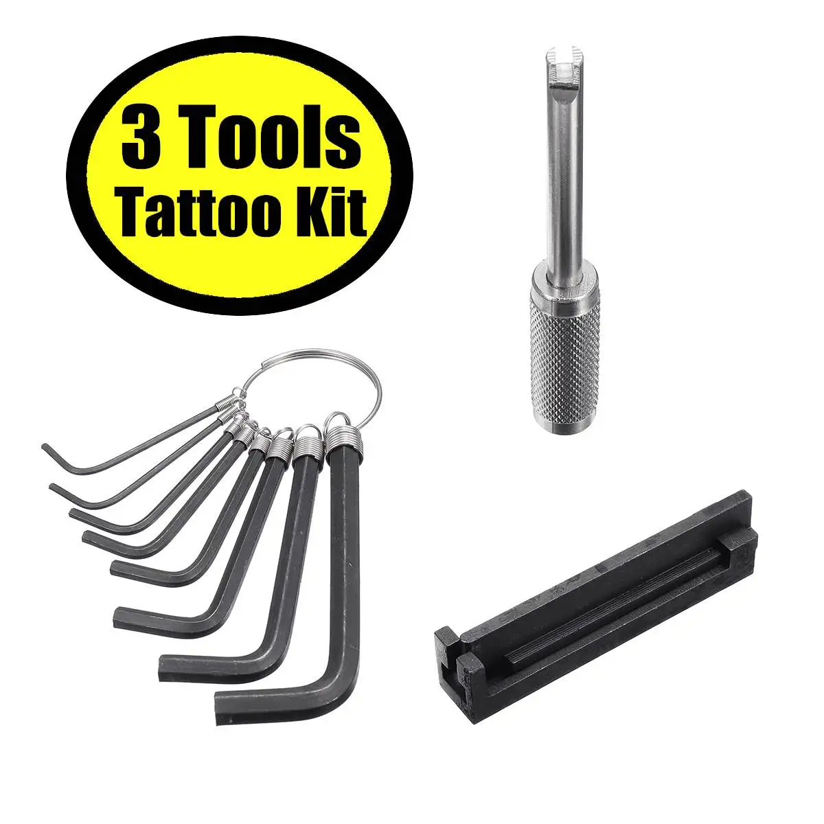 

3PCS/Set Tattoo Machine Kit Wrench Shrapnel Regulator Adjust Tools Part Beginner Complete Tattoo Equipment Tattoo Accessories