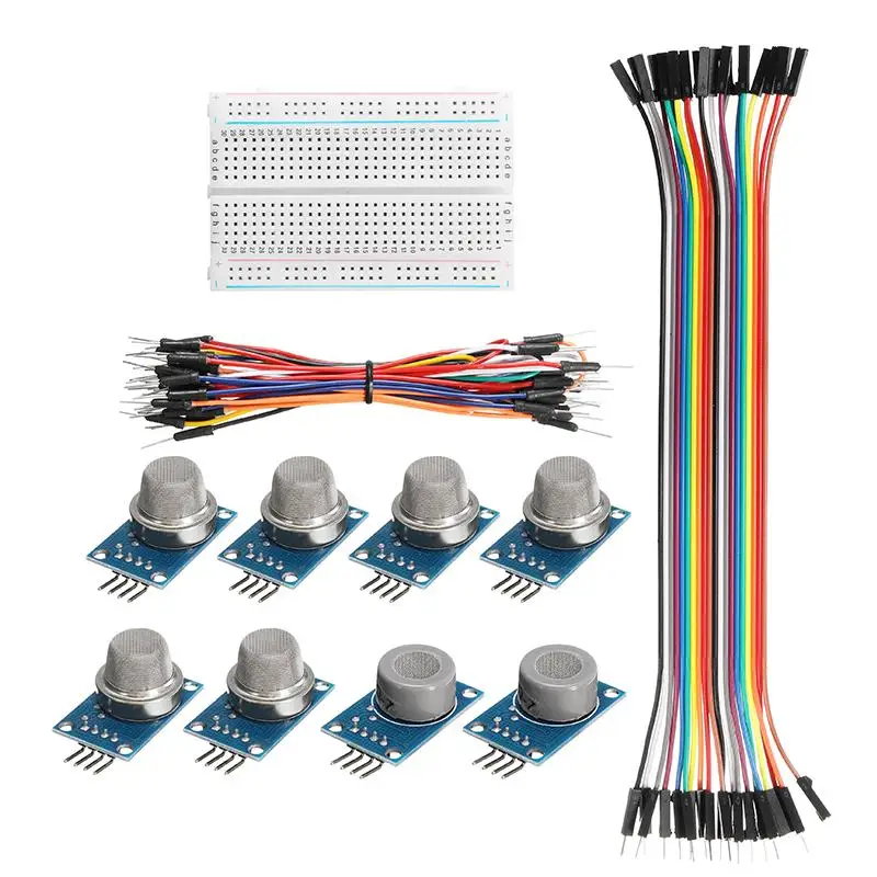 

9Pcs/set MQ Gas Sensor Module With Breadboard Jumper Wire For Arduino Gas Detection Sensor Kit with Carton Box