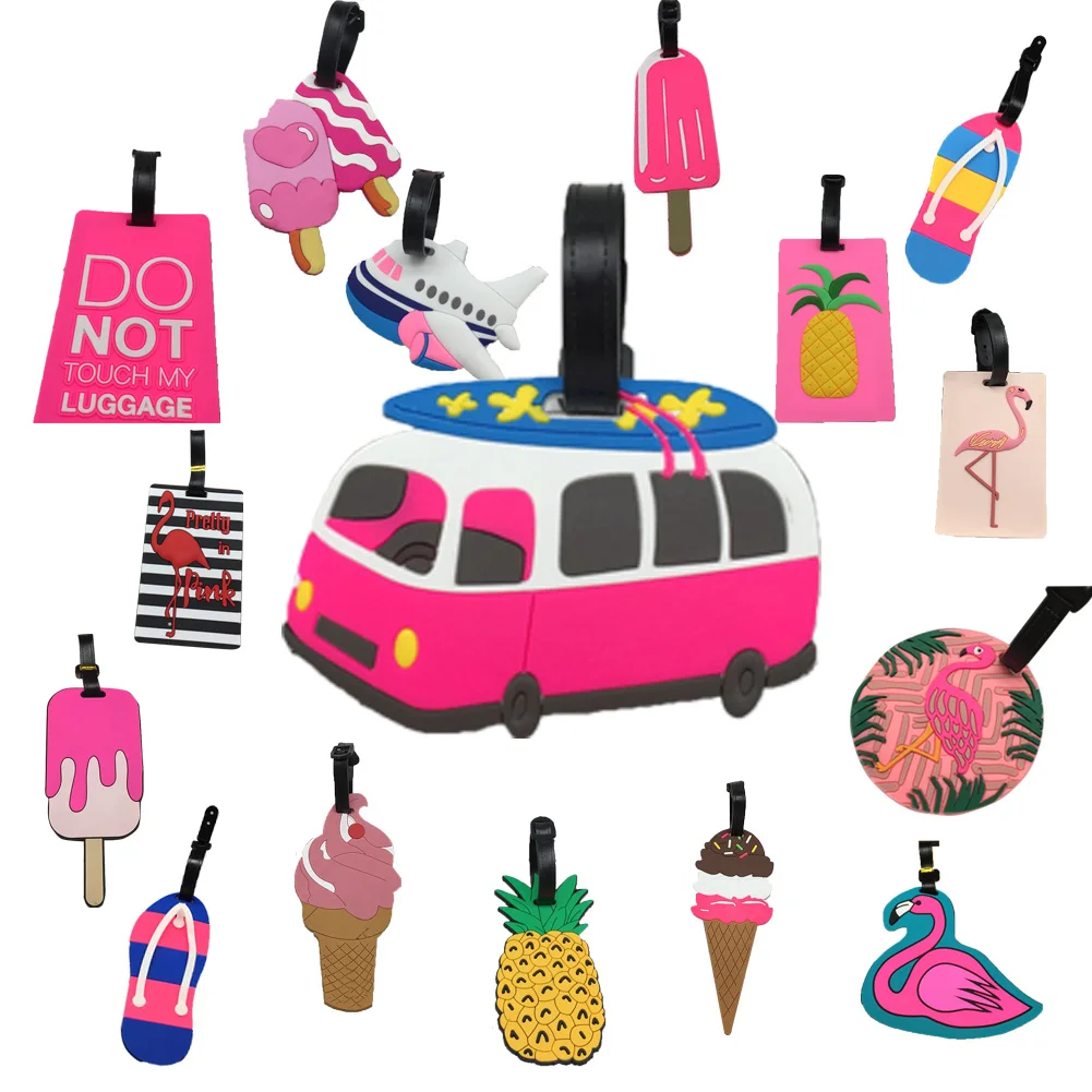 Travel Accessories Cute Luggage Tags Animal Cartoon Silica Gel Suitcase