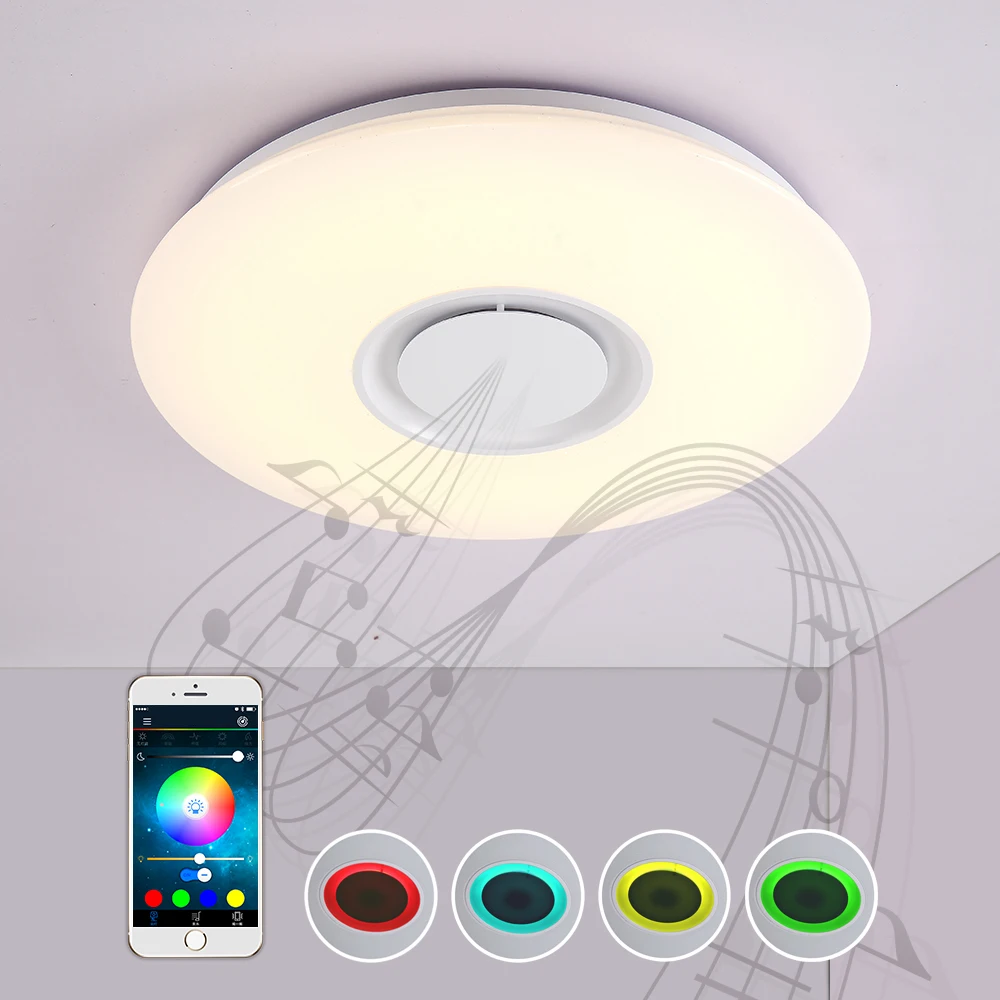 

Lightme 24W Music Light Converter Bluetooth Ceiling Light with Music Player Color Adjustment Smart Voice Ceiling Light for Home