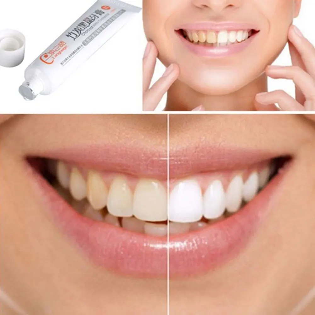 

50g Black Bamboo Toothpaste Charcoal Toothpaste Strong Formula Whitening Tooth Powder Toothbrush Oral Hygiene Cleaning