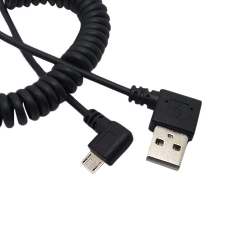 USB 90 градусов Мужской Micro кабель для зарядки данных изгиб левая Выдвижная