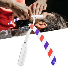 Винтажный Классический парикмахерский прямой край с легко сменные лезвия механизм борода бритья a